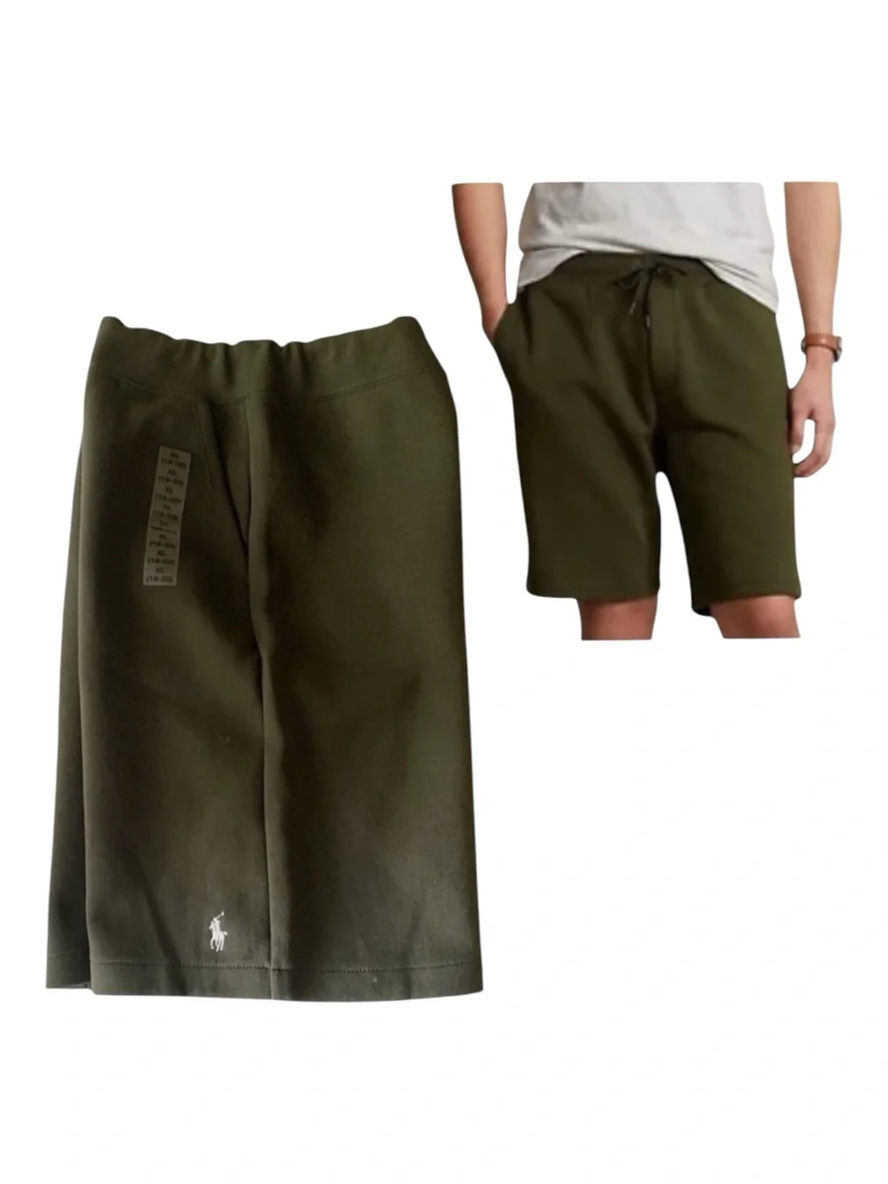 Ralph Lauren POLO Double Knit Shorts in Company Olive Size XL/XT Olive NWT